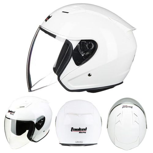 Casco de Moto Abierto XXL Blanco Unisex