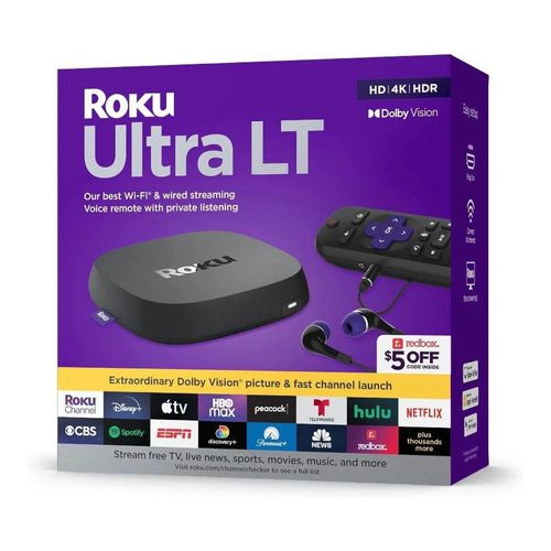 Dispositivo De Transmision Roku Ultra LT 4k Con 2gb De Memoria Ram