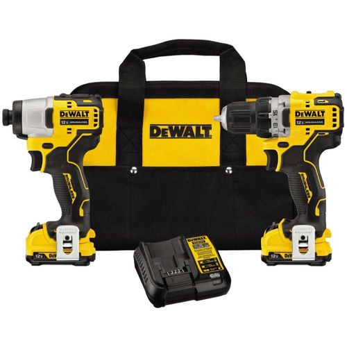 Kit De Taladro Inalambrico Dewalt Sin Escobilla Y Destornillador De Impacto 12v Max