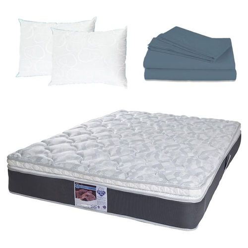 Colchón Queen Size Spring Air Marte + Sábanas + 2 Almohadas CZD