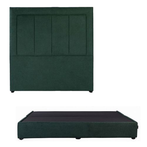 Cabecera King Size Dicasa Davos Verde + Base Cama Dicasa CZD