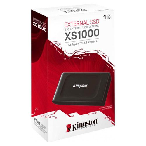 SSD EXTERNO KINGSTON XS1000 1TB USB-C NEGRO/PLATA SXS1000/1000G