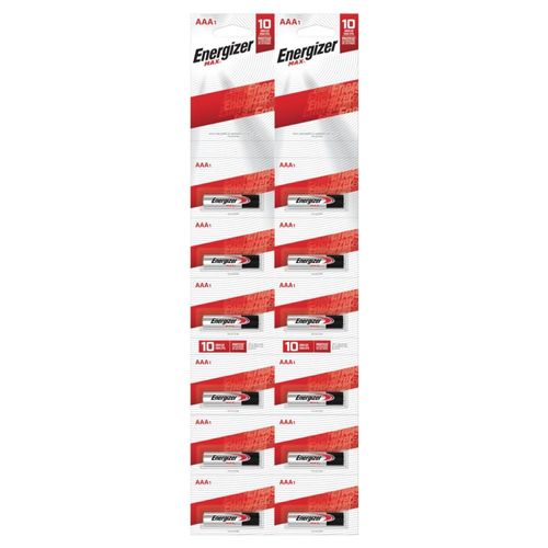 Pila Energizer Max Aaa Alcalina Tira 12 Unidades