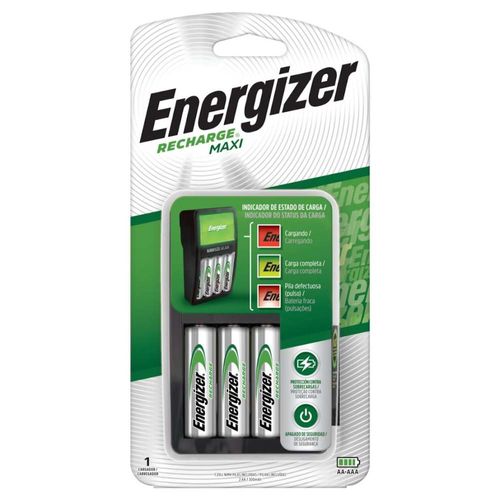 Cargador De Pilas Energizer Maxi + 2 Pilas Recargables Aa