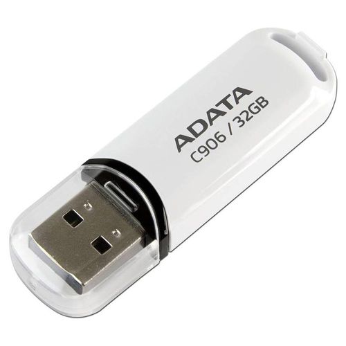 Unidad Flash USB 2.0 ADATA Classic C906 de 32 GB. Color Blanco.