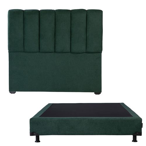 Cabecera Matrimonial Dicasa Kami + Box Dicasa Verde RGH
