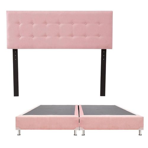 Cabecera King Size Bilbao + Box Dicasa Rosa