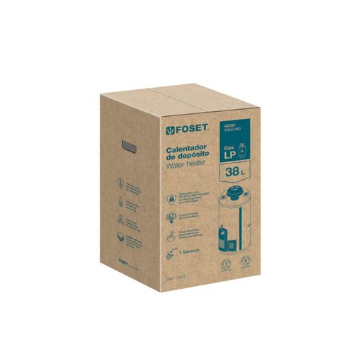 Calentador deposito 38L 1servicio gas LP