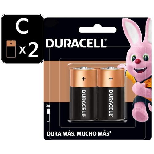 Pila Duracell Alcalina C Con 2 Mn1400b2 Gorda Chica