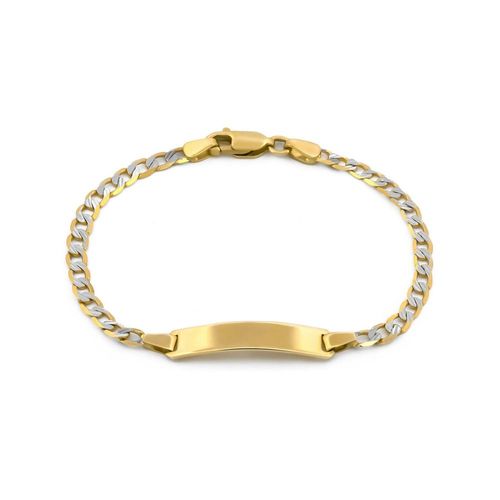 Esclava Barbada Diamantada 14 cm Oro Sólido 14k