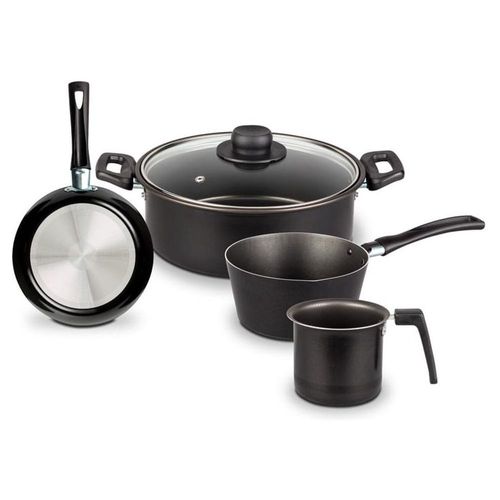 Batería de Cocina Casamoda de 5 Piezas de Aluminio Color Negro
