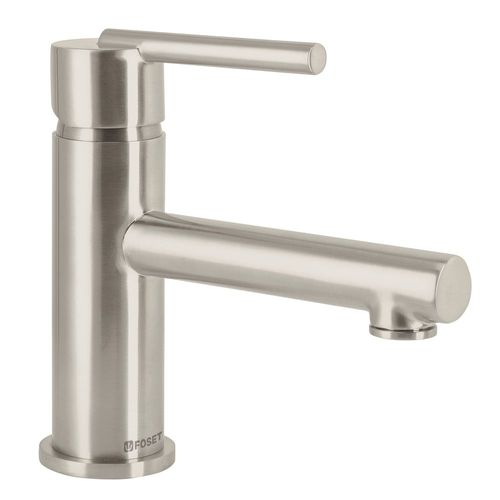 Monomando corto satín FOSET para lavabo ELM45N plateado