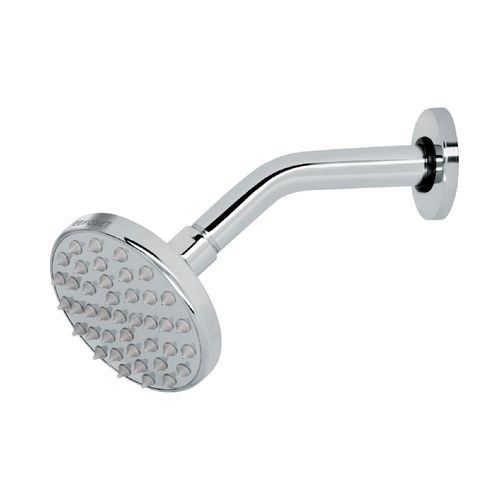 Regadera FOSET cromo plato redondo con brazo R204 plateado