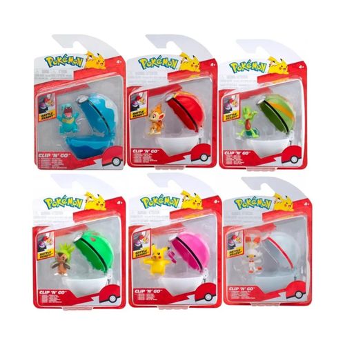 Pokémon Pack Clip N Go 6 Figuras con Pokebolas Juguete Jazware