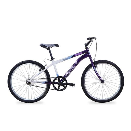 Bicicleta WOLF Montaña R24 1V. Hombre Frenos 'V' Acero Morado/Blanco Talla:UN
