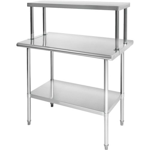 Mesa Trabajo Repisa Acero Inoxidable Ajustable 110x60x131.5