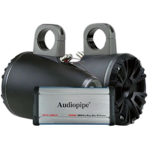 Paquete Audio Marino Bocinas Torre Amplicador Audiopipe UTV