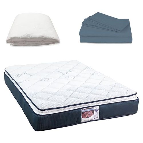 Colchón Queen Size Spring Air Mónaco + Sábanas + Protector CZD