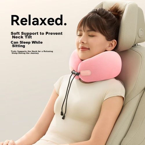 Almohada de viaje ergonómica de Memory Foam Rosa