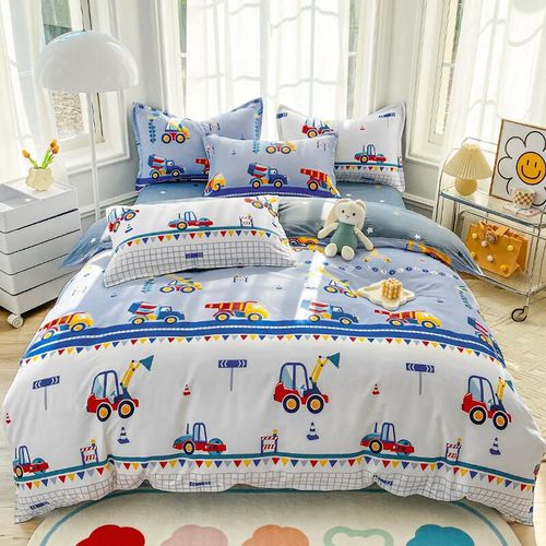 Funda de Edredón estampado carritos 120x150cm 1pza