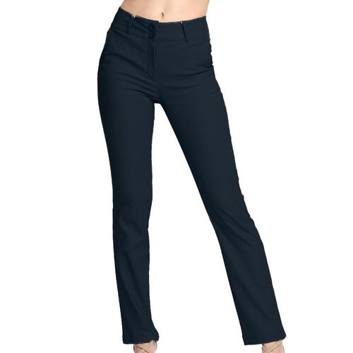 Pantalón recto con bolsas
Marino