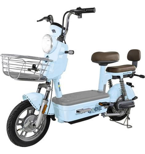 Bicicleta Electrica Bicimoto 400w 48v 31km/h Luces Full Led Azul Bizmo