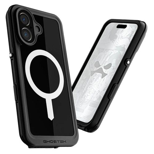 . Funda GHOSTEK Nautical para iPhone 16 PLUS Negra Mag contra agua