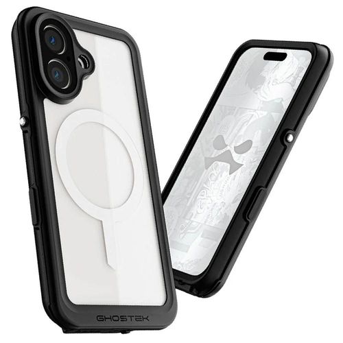 . Funda GHOSTEK Nautical para iPhone 16 PLUS Transp Mag contra agua