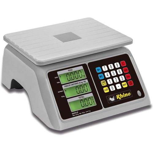 Báscula Digital Comercial, 40 kg / 5 g, a Prueba de Agua, BARAG-40
