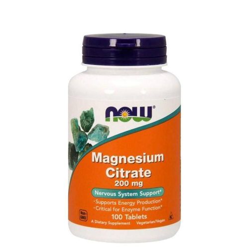 Vitaminas Now Citrato de Magnesio 200mg 100 Tabletas