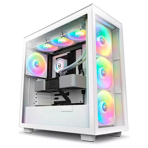 GABINETE NZXT H7 ELITE RGB BLANCO ATX S/FUENTE CRISTAL USB 3.2 TIPOC