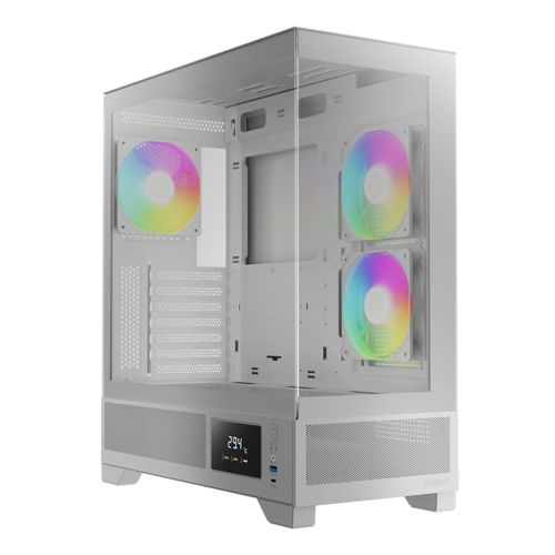 Gabinete Gamdias Atlas M1 wh blanco atx argb s/fuente cristal