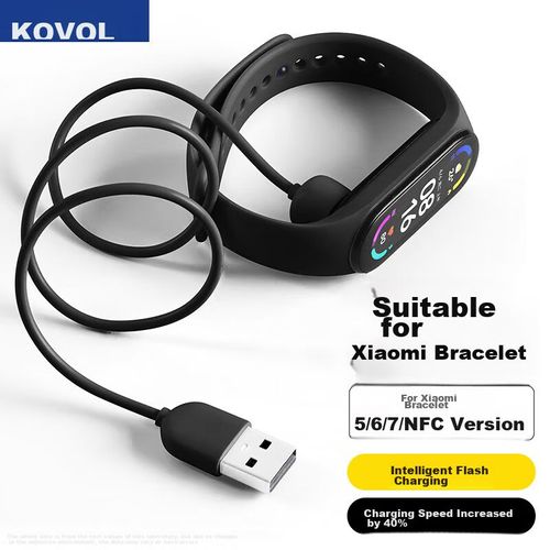 Cargador Magnético KOVOL para Xiaomi Mi Band 5/6/7 Negro