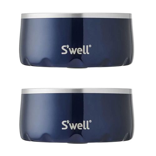 Set Bowls Para Mascotas S'well 2pz Azul