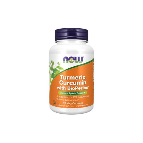 Vitaminas NOW Cúrcuma Bioperine 90 Caps