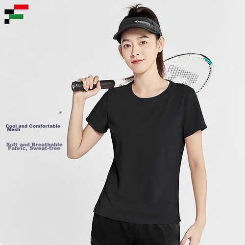 Playera negra de entrenamiento mujer