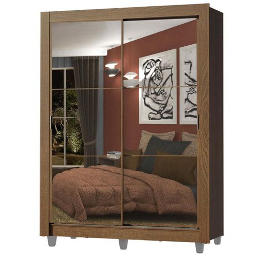 Ropero Closet Madesa Dallas 2 Puertas 2 Espejos y Pies MM 1