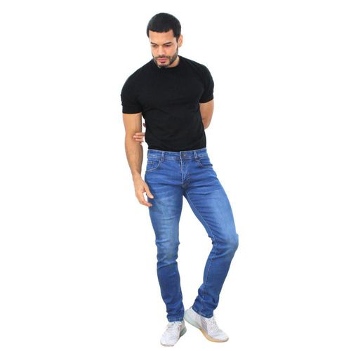 JEANS HOMBRE CORTE REGULAR SLIM FIT AZUL SEMI DESLAVADO