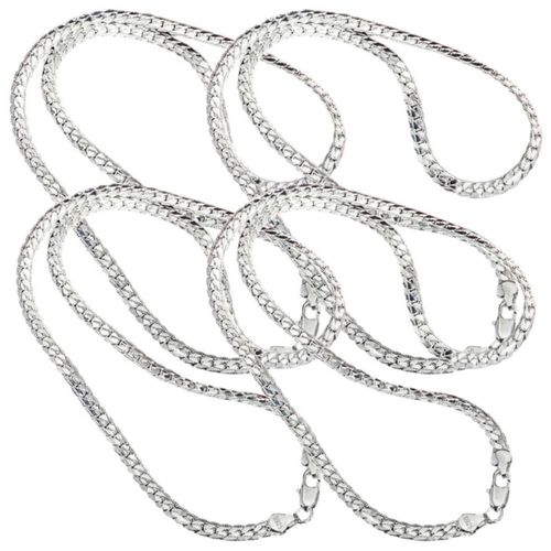 Collar Unisex LePrimeS MXEPM-019 Cadenas de Plata Esterlina