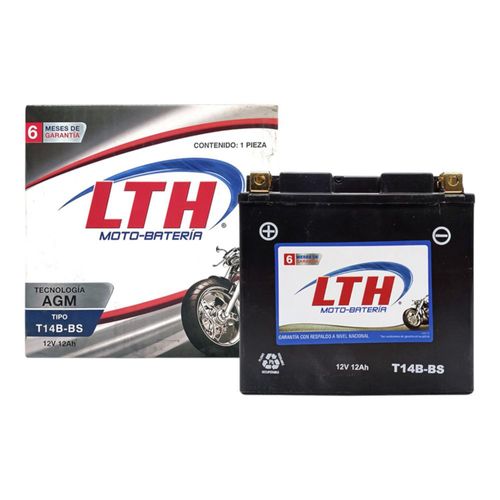 BATERIA LTH MOTO 12V 12AMP 170CCA AGM MODELO T14B-BS