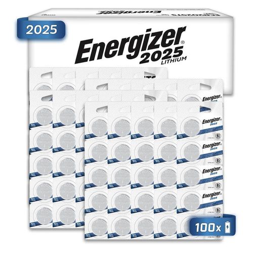 100 Pilas Energizer de Botón 2025 Tira con 5