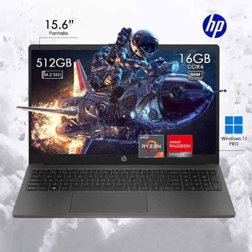 Laptop HP 255 G10 AMD Ryzen 7 512GB 16GB  15 pulgadas W11