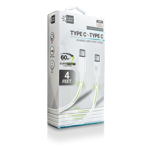 Cable Tipo C a C Case Logic 1.2 m Blanco
