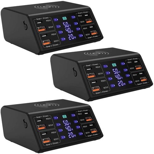 Estación Carga QI USB MaxiChargex MXCGW-003 Estación Carga Rápida con USB