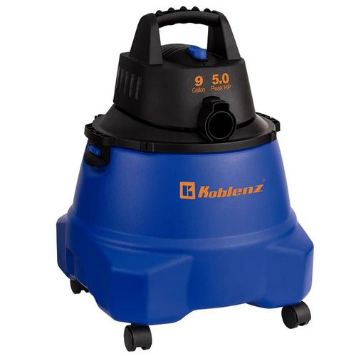 ASPIRADORA KOBLENZ WD-9 L212 SECO/MOJADO CAP 9 GAL NEGRO CON AZUL