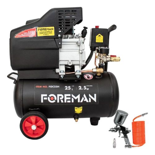Compresor De Aire Eléctrico Portátil Monofásico 25l 2.5hp