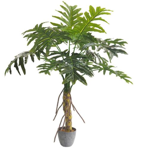 Planta artificial moderna con maceta decorativa Real Style Philodendro garra de león  de 130cm de alto Artego para hogar sala comercio oficina
