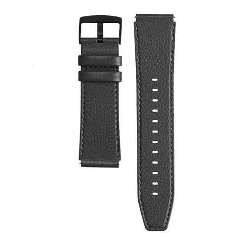 Correa de cuero genuino ESCASE para Huawei GT3/GT2/Pro/Watch4/3/Buds/Honor Magic2, 22mm, negro