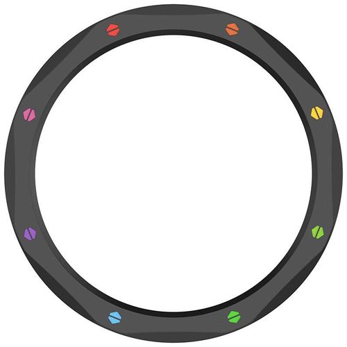 Bisel de acero inoxidable KMaxAI para Xiaomi Watch S4/S3, negro arcoíris