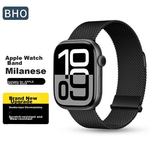 Banda milanesa BHO para Apple Watch, acero inoxidable, plata